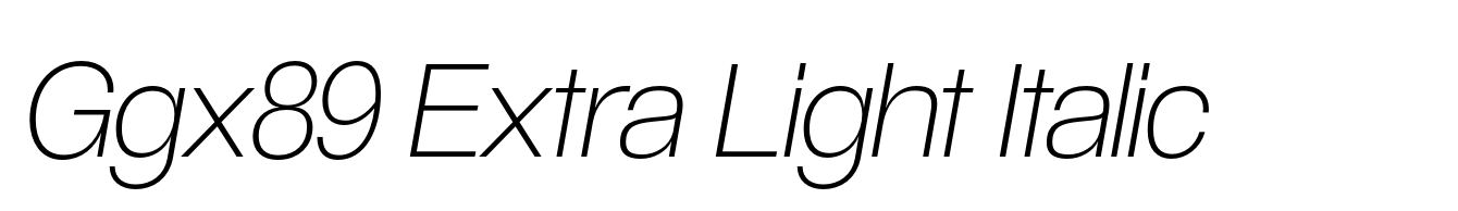 Ggx89 Extra Light Italic