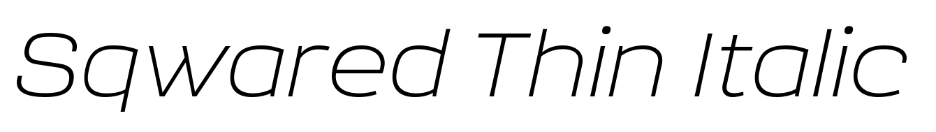Sqwared Thin Italic