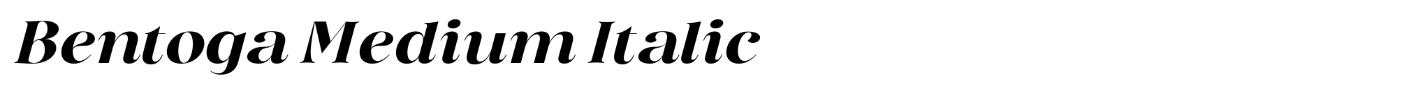 Bentoga Medium Italic image