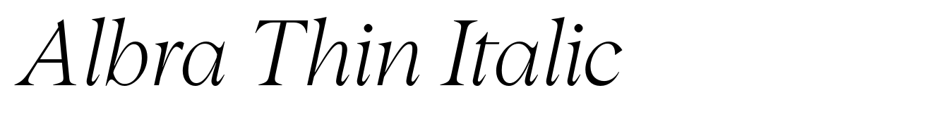 Albra Thin Italic