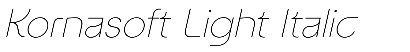 Kornasoft Light Italic