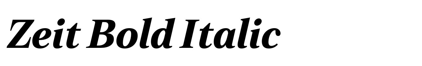 Zeit Bold Italic