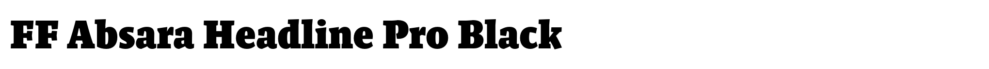 FF Absara Headline Pro Black image