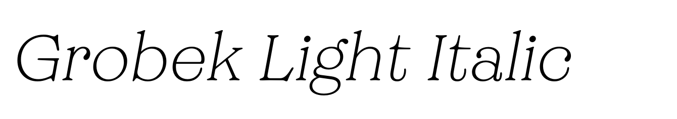Grobek Light Italic
