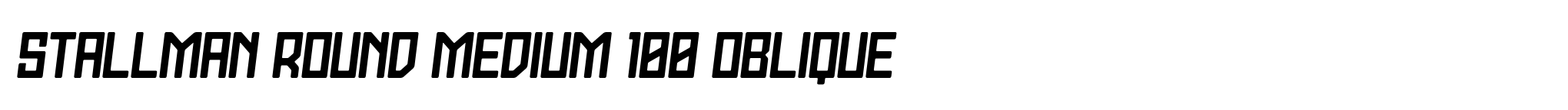 Stallman Round Medium 100 Oblique image