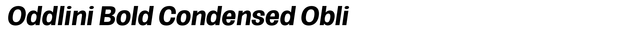 Oddlini Bold Condensed Obli image