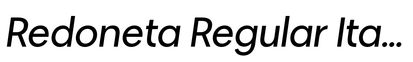 Redoneta Regular Italic