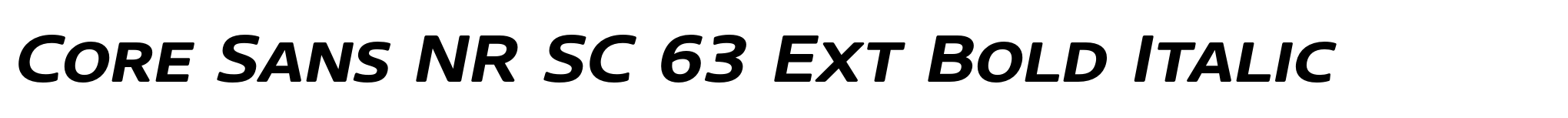 Core Sans NR SC 63 Ext Bold Italic image