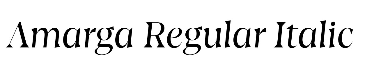 Amarga Regular Italic