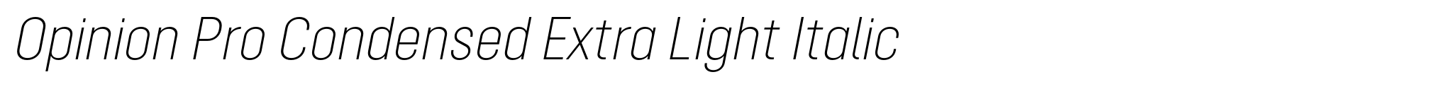 Opinion Pro Condensed Extra Light Italic image