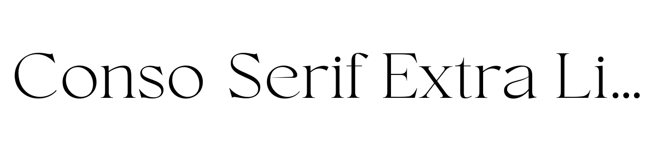 Conso Serif Extra Light