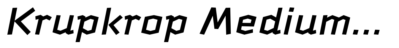 Krupkrop Medium Italic