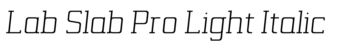 Lab Slab Pro Light Italic