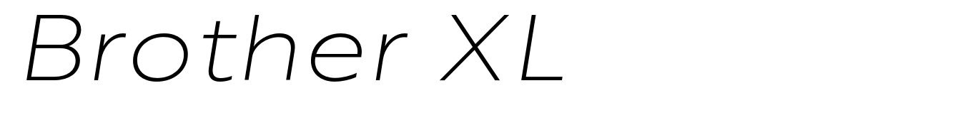 Brother XL&XS Thin Italic XL