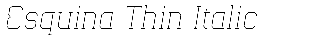 Esquina Thin Italic