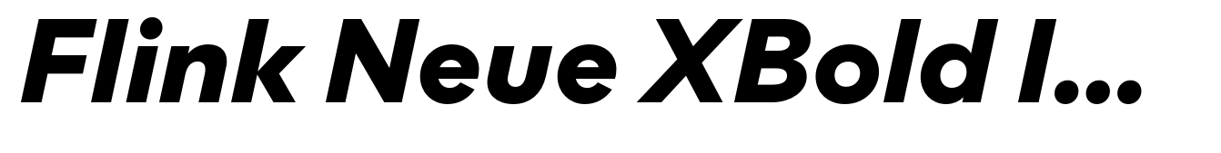 Flink Neue XBold Italic