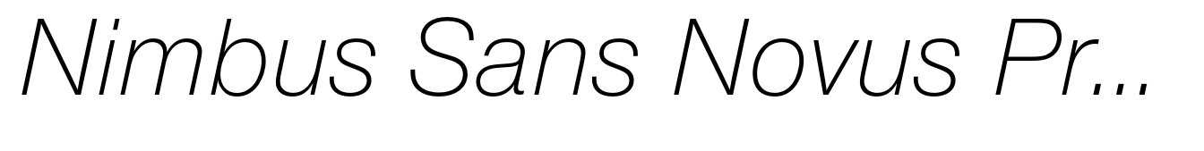 Nimbus Sans Novus Pro Light Italic
