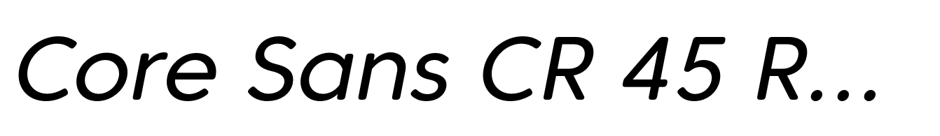 Core Sans CR 45 Regular Italic