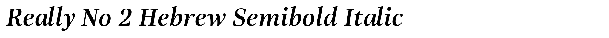 Really No 2 Hebrew Semibold Italic image