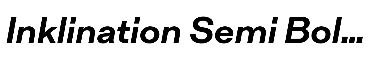 Inklination Semi Bold Italic