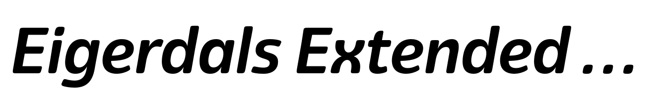 Eigerdals Extended Bold Italic
