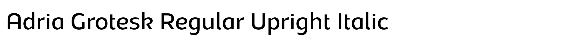 Adria Grotesk Regular Upright Italic image