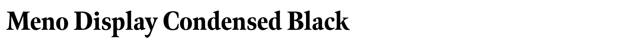 Meno Display Condensed Black image