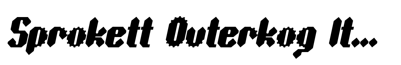 Sprokett Outerkog Italic