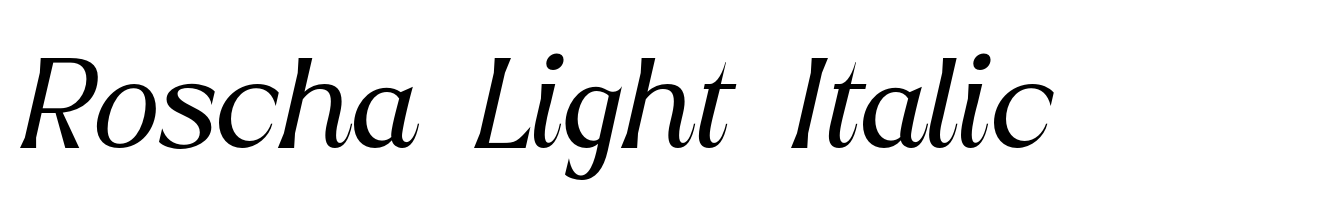 Roscha Light Italic