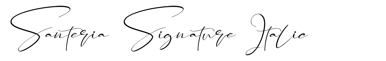 Santeria Signature Italic
