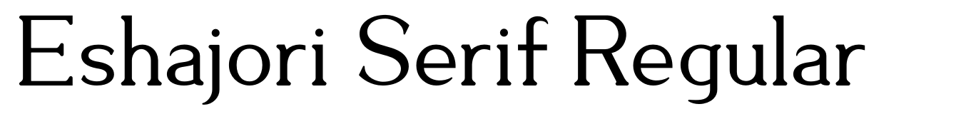 Eshajori Serif Regular