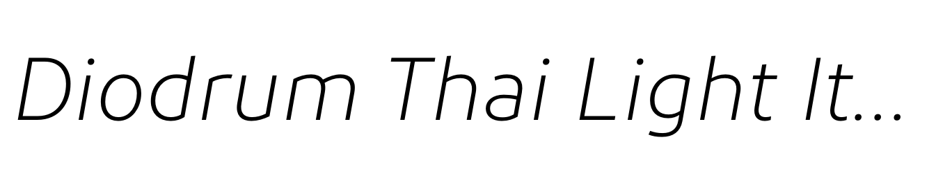 Diodrum Thai Light Italic