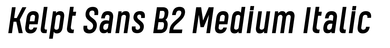 Kelpt Sans B2 Medium Italic