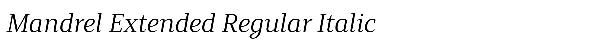 Mandrel Extended Regular Italic image