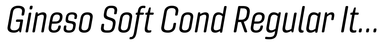 Gineso Soft Cond Regular Italic
