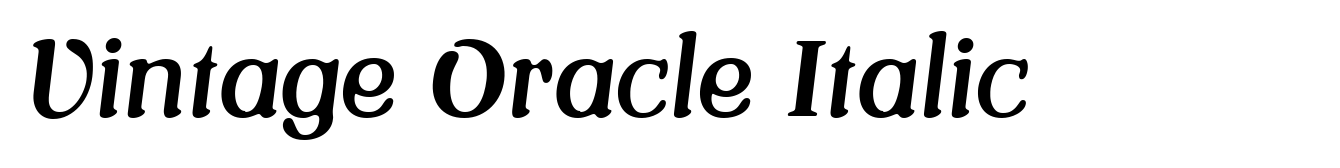 Vintage Oracle Italic