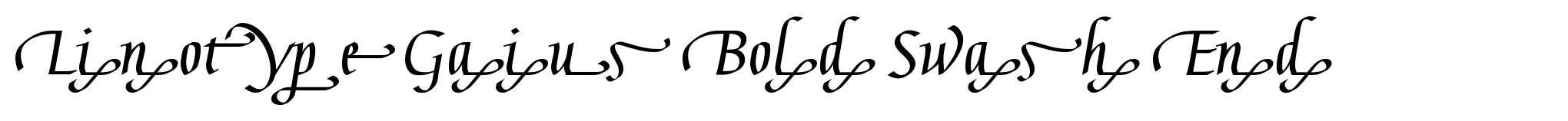 Linotype Gaius Bold Swash End image