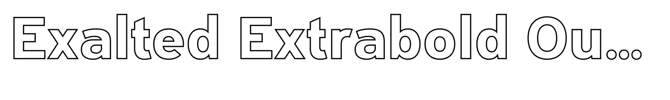 Exalted Extrabold Outline