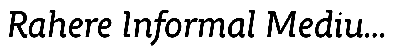 Rahere Informal Medium Italic