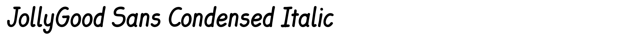 JollyGood Sans Condensed Italic image