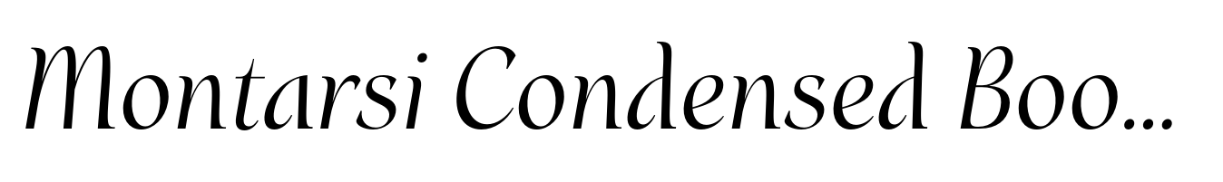 Montarsi Condensed Book Italic