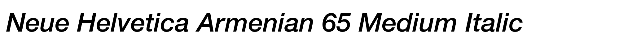 Neue Helvetica Armenian 65 Medium Italic image