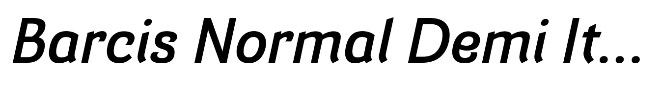 Barcis Normal Demi Italic