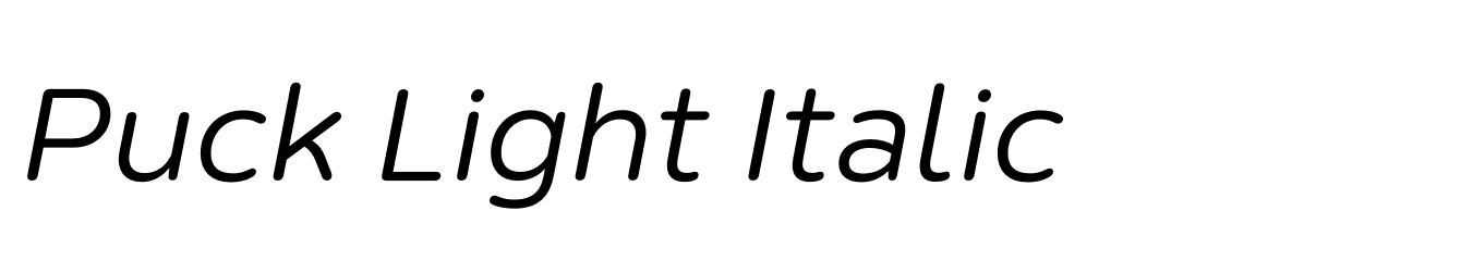 Puck Light Italic