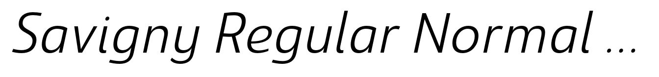 Savigny Regular Normal Italic