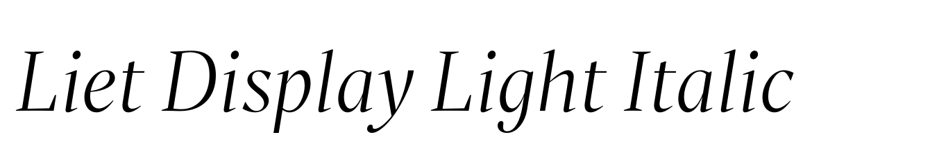 Liet Display Light Italic