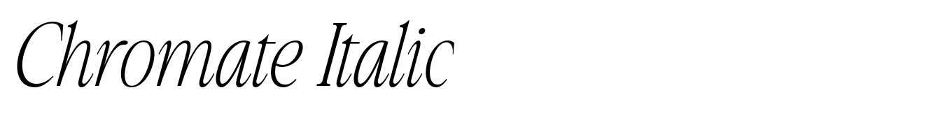 Chromate Italic