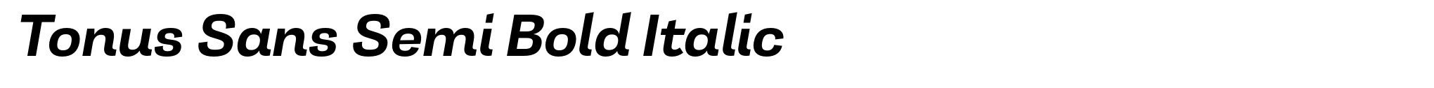 Tonus Sans Semi Bold Italic image
