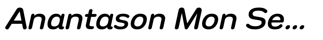 Anantason Mon Semi Expanded Medium Italic