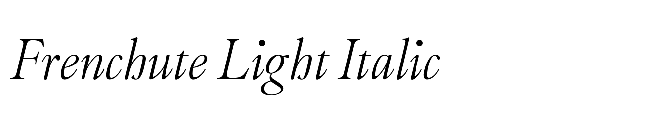 Frenchute Light Italic